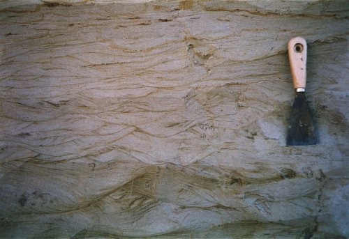 Fluvioglaziale Sedimente in Schrägschichtung